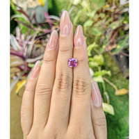2.05 Ct. Purplish Pink Sapphire from Madagascar Life Style