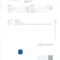 2.25 Ct. Blue Sapphire from Ceylon (Sri Lanka) Scan Report