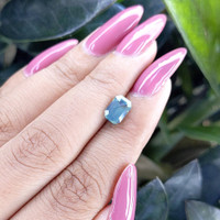 2.08 Ct. Bluish Green Sapphire from Madagascar Life Style