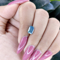 2.08 Ct. Bluish Green Sapphire from Madagascar Life Style