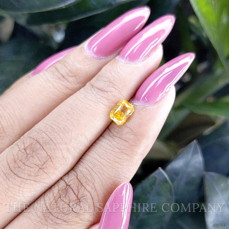 1.10 Ct. Orangish Yellow Sapphire from Ceylon (Sri Lanka)