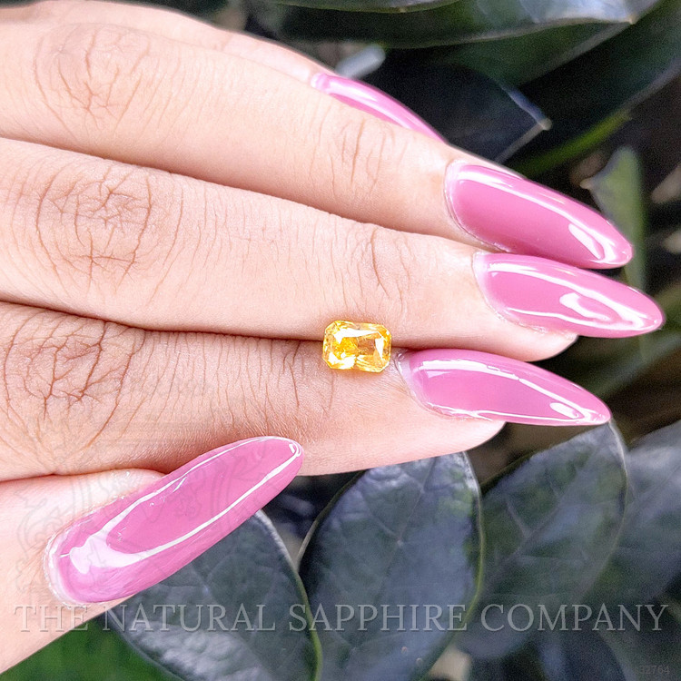 1.10 Ct. Orangish Yellow Sapphire from Ceylon (Sri Lanka)