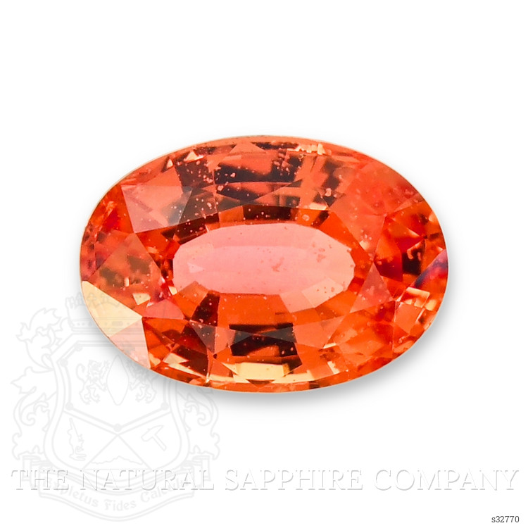 0.82 Ct. Reddish Orange Sapphire from Ceylon (Sri Lanka)