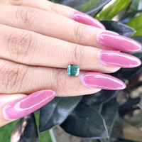 1.04 Ct. Bluish Green Sapphire from Madagascar Life Style