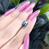 1.51 Ct. Greenish Blue Sapphire from Madagascar Life Style