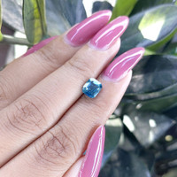 1.51 Ct. Greenish Blue Sapphire from Madagascar Life Style