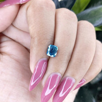 1.51 Ct. Greenish Blue Sapphire from Madagascar Life Style