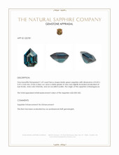 1.69 Ct. Greenish Blue Sapphire from Madagascar Appraisal