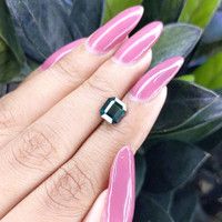 2.02 Ct. Bluish Green Sapphire from Madagascar Life Style