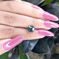 2.07 Ct. Bluish Green Sapphire from Madagascar Life Style