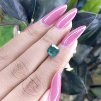 2.10 Ct. Bluish Green Sapphire from Madagascar Life Style