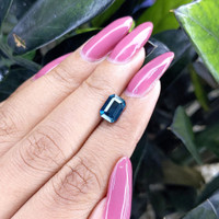 2.12 Ct. Greenish Blue Sapphire from Madagascar Life Style