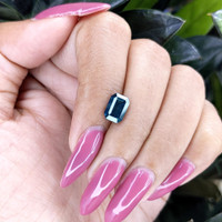 2.12 Ct. Greenish Blue Sapphire from Madagascar Life Style