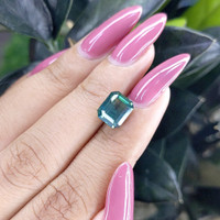 4.06 Ct. Bluish Green Sapphire from Madagascar Life Style