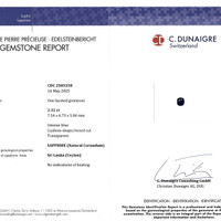 2.32 Ct. Blue Sapphire from Ceylon (Sri Lanka) Scan Report