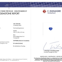 4.10 Ct. Blue Sapphire from Ceylon (Sri Lanka) Scan Report