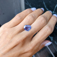 4.10 Ct. Blue Sapphire from Ceylon (Sri Lanka) Life Style