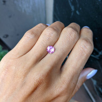 1.55 Ct. Purplish Pink Sapphire from Ceylon (Sri Lanka) Life Style