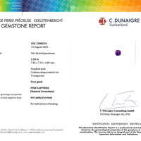 2.59 Ct. Purplish Pink Sapphire from Ceylon (Sri Lanka) Scan Report