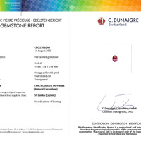 3.16 Ct. Purplish Pink Sapphire from Ceylon (Sri Lanka) Scan Report