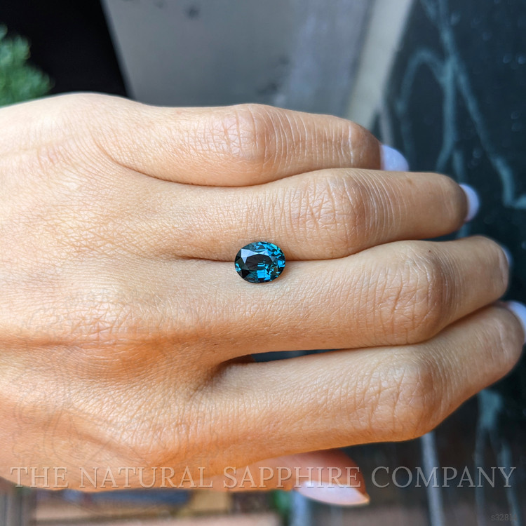 2.13 Ct. Bluish Green Sapphire from Ceylon (Sri Lanka)