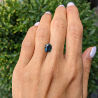 2.13 Ct. Bluish Green Sapphire from Ceylon (Sri Lanka) Life Style