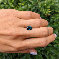 2.13 Ct. Bluish Green Sapphire from Ceylon (Sri Lanka) Life Style