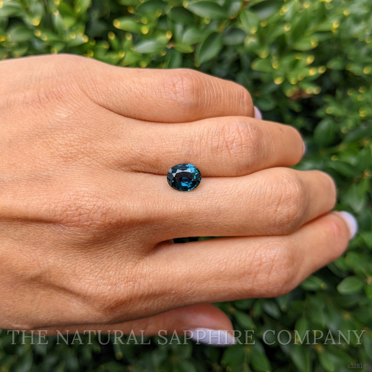 2.13 Ct. Bluish Green Sapphire from Ceylon (Sri Lanka)