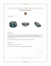 2.10 Ct. Bluish Green Sapphire from Ceylon (Sri Lanka) Appraisal