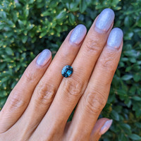 2.10 Ct. Greenish Blue Sapphire from Ceylon (Sri Lanka) Life Style