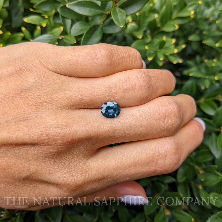 2.10 Ct. Greenish Blue Sapphire from Ceylon (Sri Lanka)