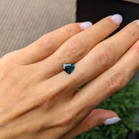 1.86 Ct. Bluish Green Sapphire from Ceylon (Sri Lanka) Life Style