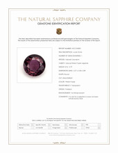 0.79 Ct. Pinkish Purple Sapphire from Thailand Scan Report