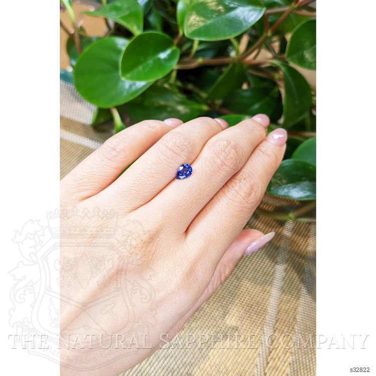 0.86 Ct. Blue Sapphire from Ceylon (Sri Lanka)