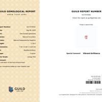 1.77 Ct. Padparadscha Sapphire from Ceylon (Sri Lanka) Scan Report