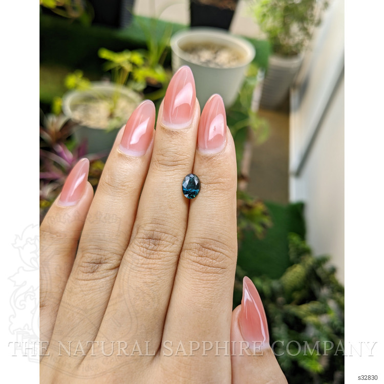 1.38 Ct. Greenish Blue Sapphire from Madagascar
