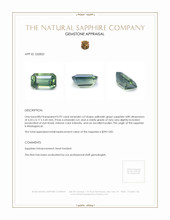 0.92 Ct. Yellowish Green Sapphire from Madagascar Appraisal