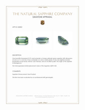 0.92 Ct. Yellowish Green Sapphire from Madagascar Appraisal