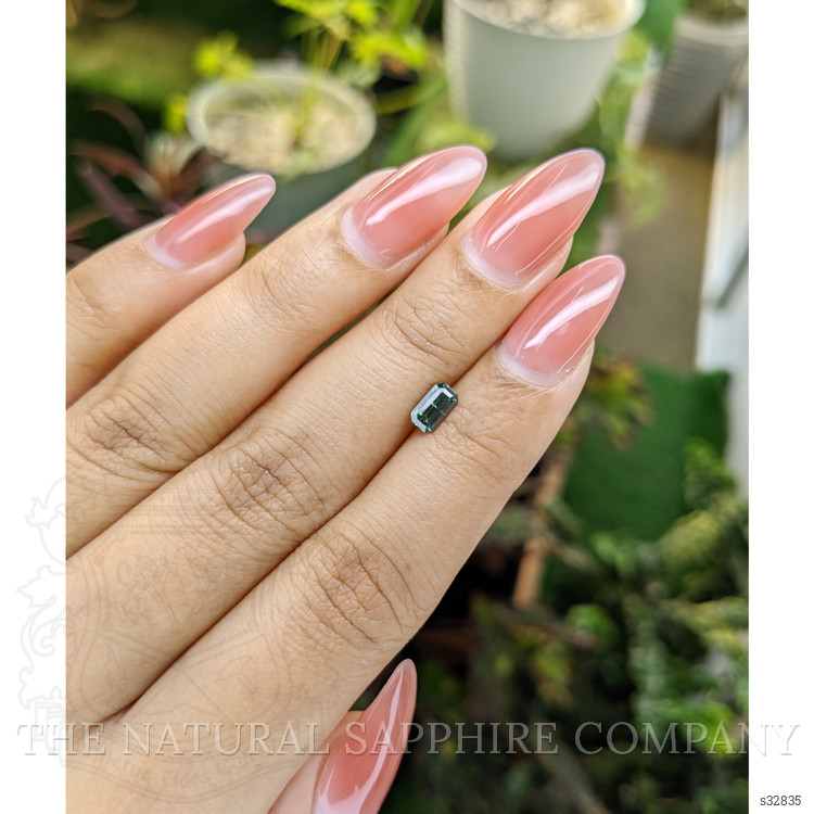 0.63 Ct. Bluish Green Sapphire from Madagascar