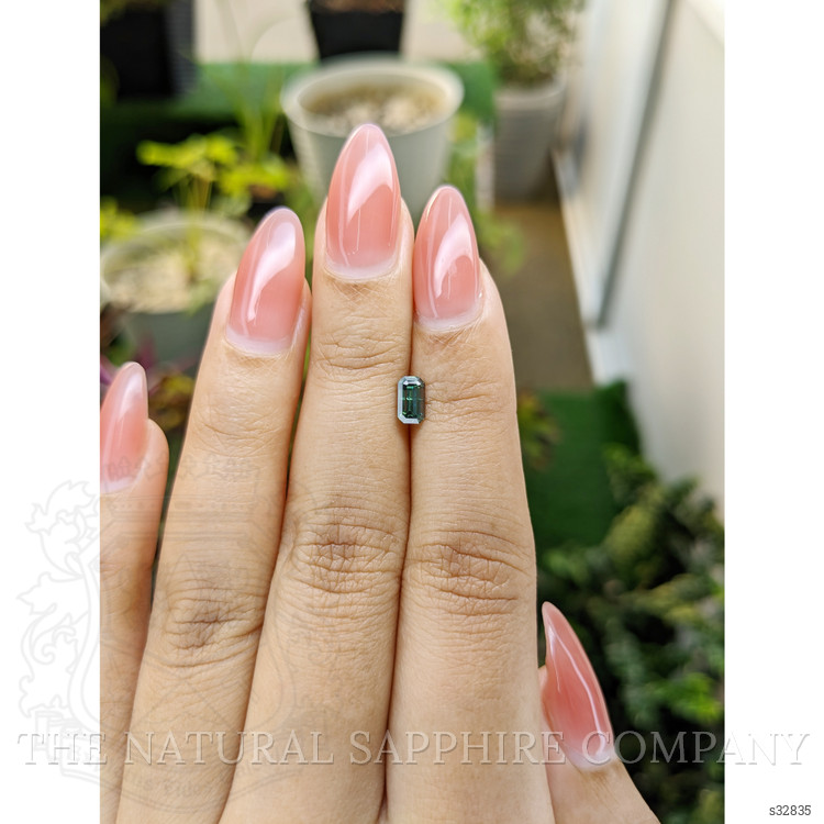 0.63 Ct. Bluish Green Sapphire from Madagascar