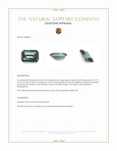 0.58 Ct. Green Sapphire from Madagascar Appraisal