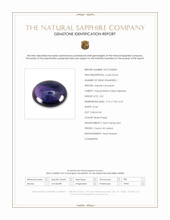 3.01 Ct. Bluish Purple Cabochon Sapphire from Ceylon (Sri Lanka) Scan Report