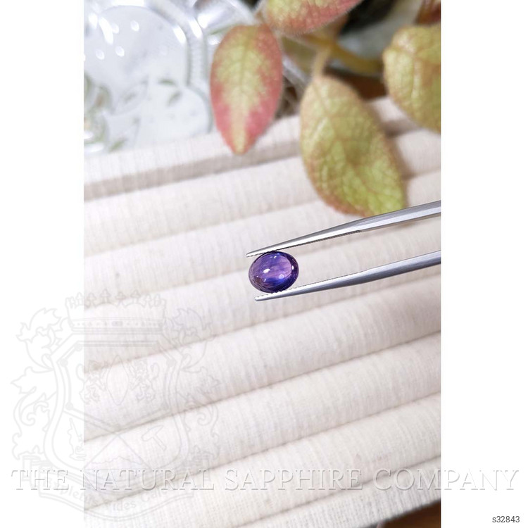 3.01 Ct. Bluish Purple Cabochon Sapphire from Ceylon (Sri Lanka)