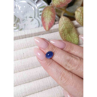 3.57 Ct. Blue Cabochon Sapphire from Ceylon (Sri Lanka) Life Style