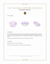 0.42 Ct. Pinkish Purple Sapphire from Ceylon (Sri Lanka) Appraisal