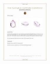 0.65 Ct. Pink Sapphire from Ceylon (Sri Lanka) Appraisal