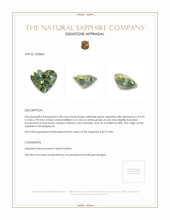 0.58 Ct. Yellowish Green Sapphire from Madagascar Appraisal