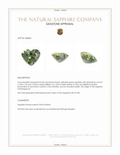 0.58 Ct. Yellowish Green Sapphire from Madagascar Appraisal