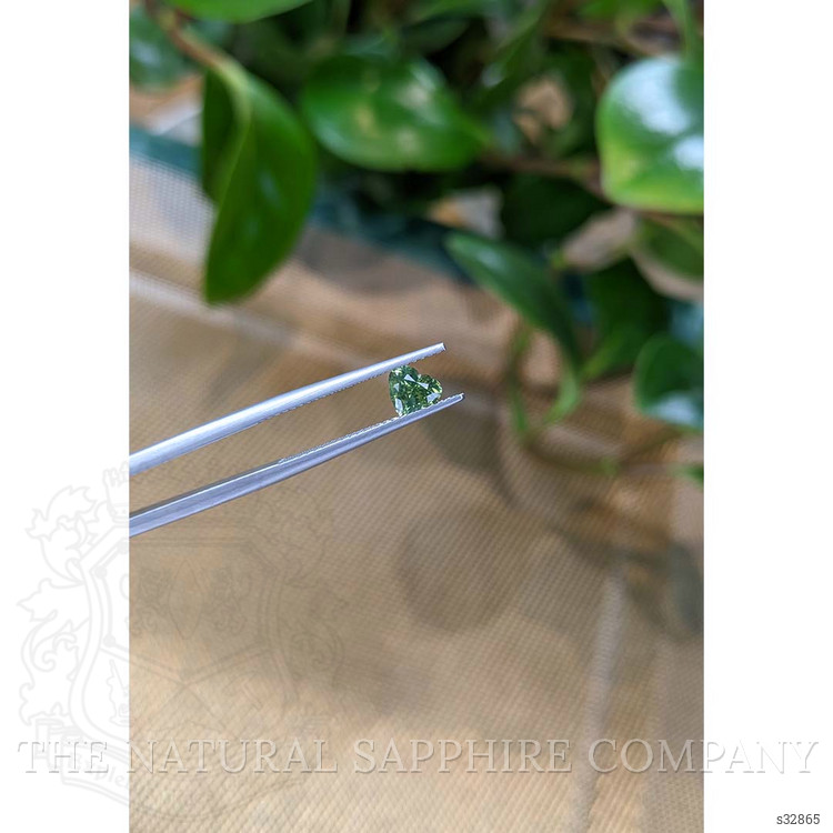 0.58 Ct. Yellowish Green Sapphire from Madagascar