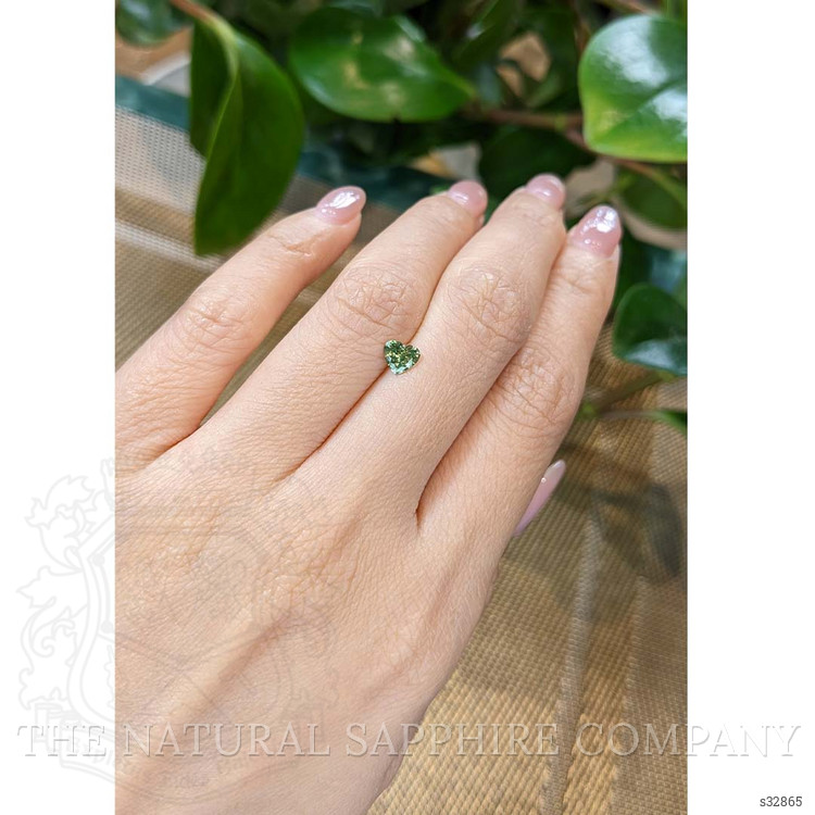 0.58 Ct. Yellowish Green Sapphire from Madagascar